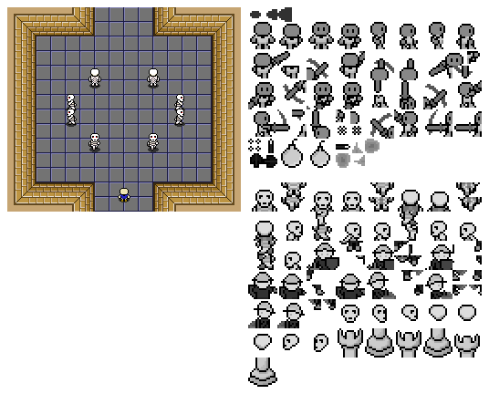 screenshow and VRAM map from unnamed-snes-game