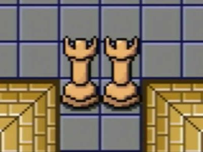 Two rook guards blocking a corridor