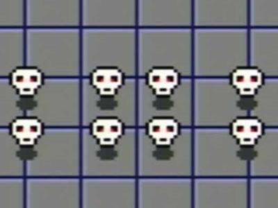 Eight Skulls hovering in the air