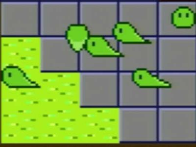 Six slimes in or near poison tiles
