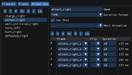 Animations sidebar screenshot