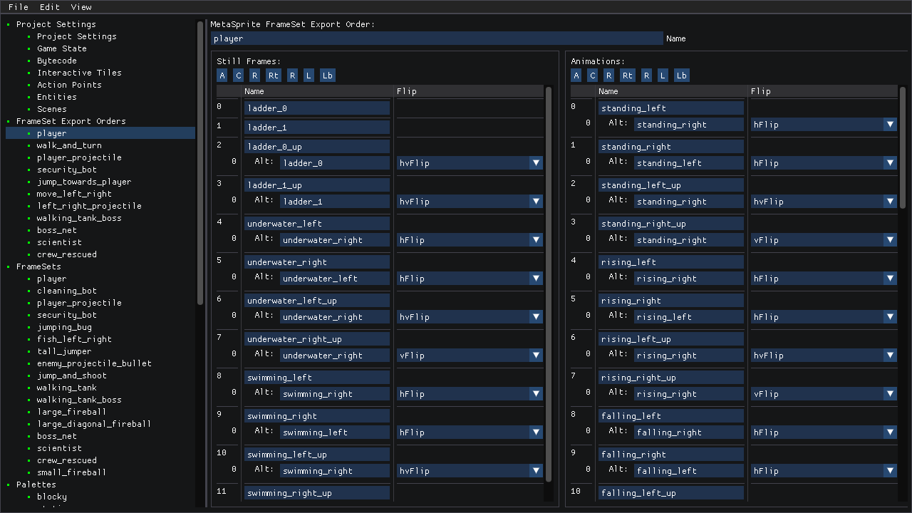 Player metasprite export order