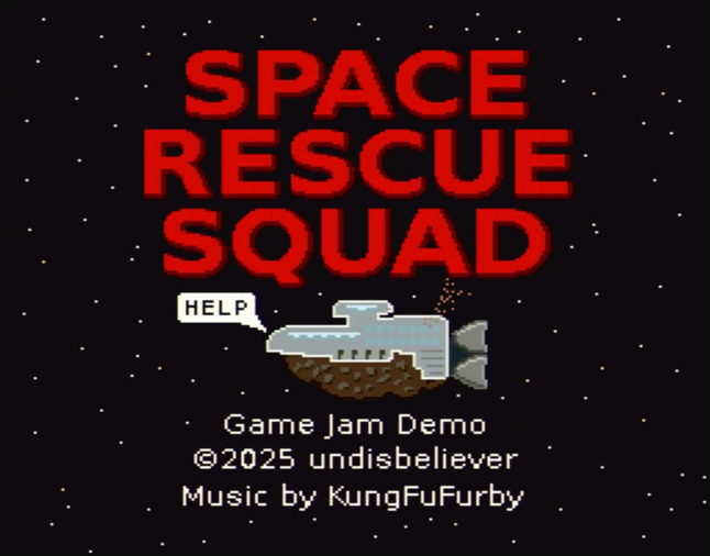 Space Rescue Squad title screen